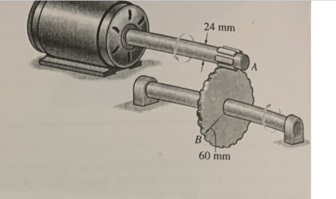 Solved The shaft A of the motor shown below is initially | Chegg.com
