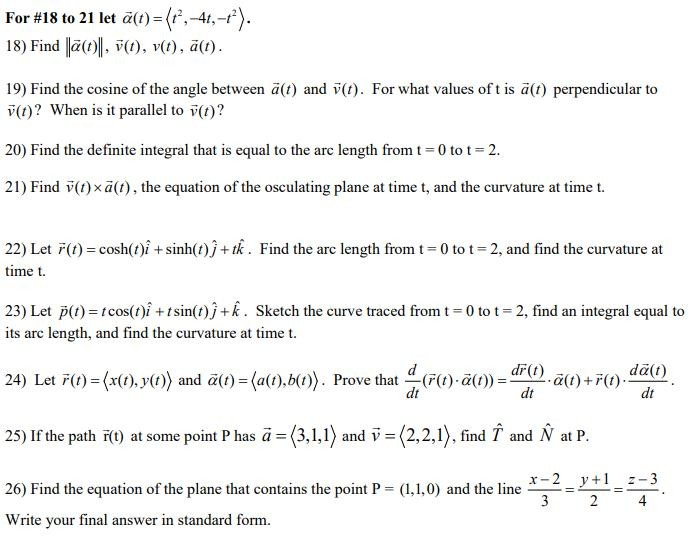 Solved For 18 To 21 Let A T 1 41 1 18 Find La 0 Chegg Com