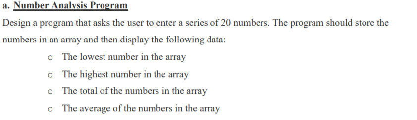 Solved write the pseudocode of this program Design a program | Chegg.com