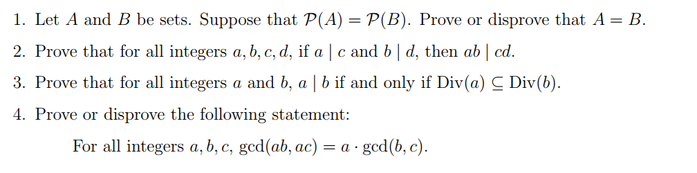 Solved 1. Let A And B Be Sets. Suppose That P(A) = P(B). | Chegg.com