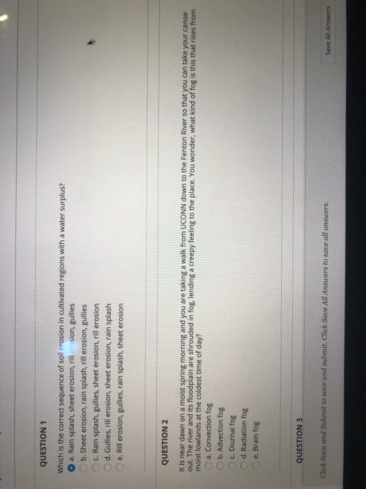 Solved QUESTION 1 Which is the correct sequence of soil | Chegg.com