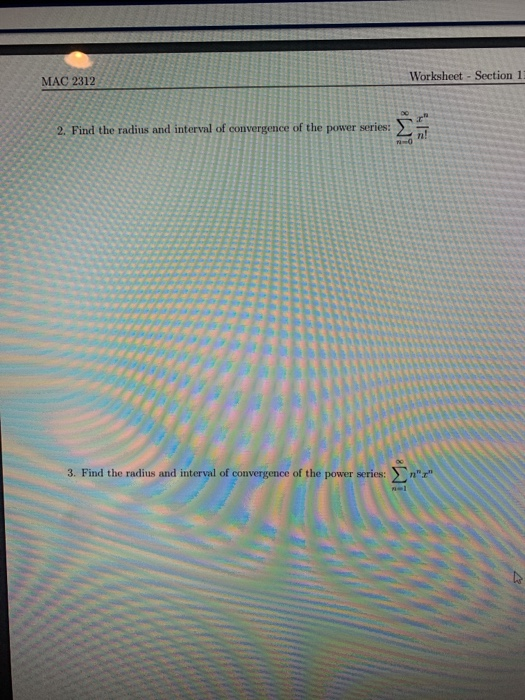 Solved Worksheet - Section 1 MAC 2312 2. Find the radius and | Chegg.com