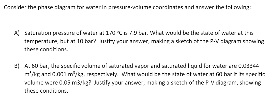Solved Consider the phase diagram for water in | Chegg.com