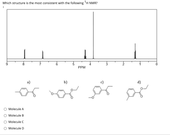 Solved Which structure is the most consistent with the | Chegg.com