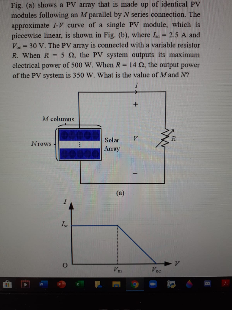 Solved Fig. (a) shows a PV array that is made up of | Chegg.com
