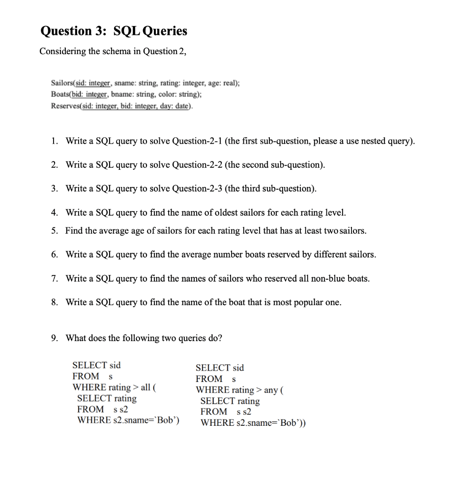 Solved Database Systems Please Help Me Answer This Question | Chegg.com