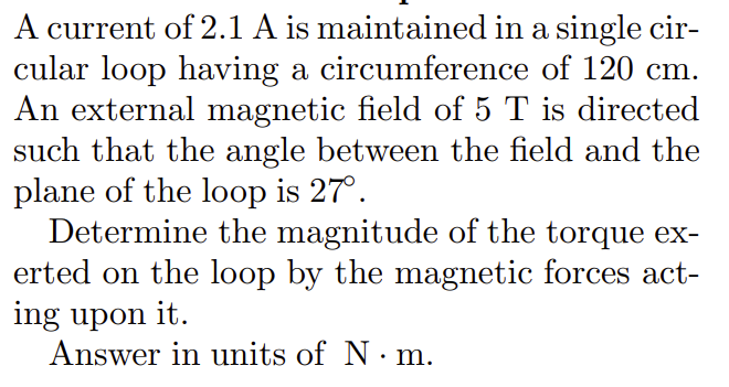 Solved A current of 2.1 A is maintained in a single circular | Chegg.com