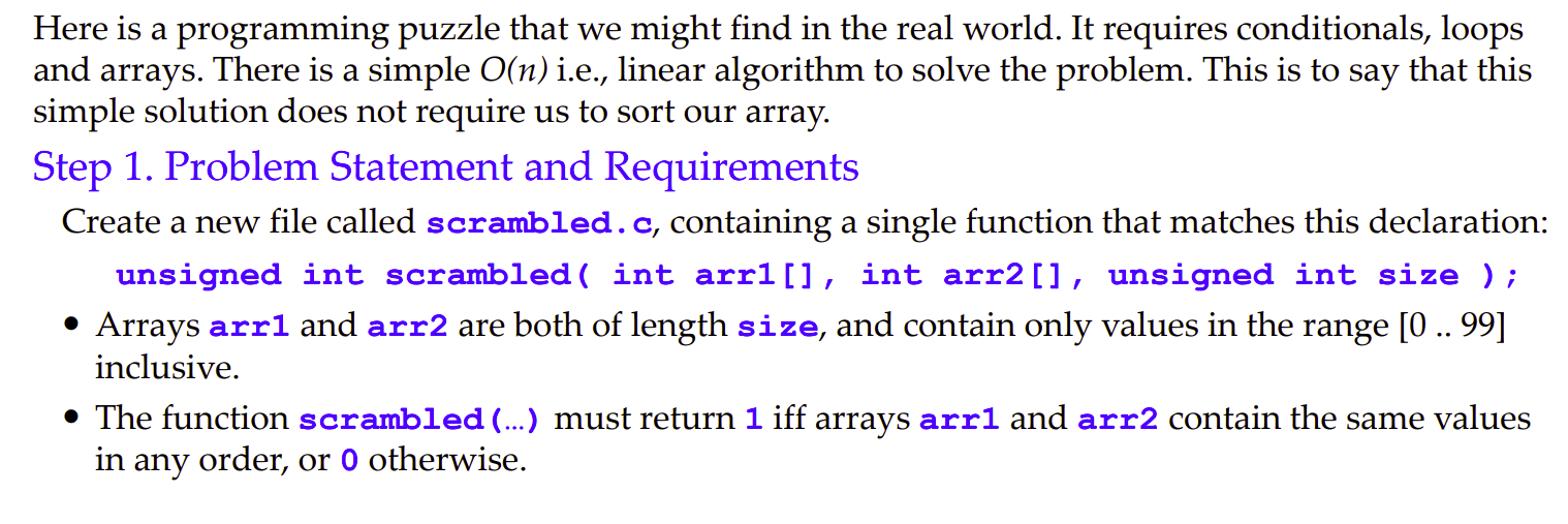 Solved Here is a programming puzzle that we might find in | Chegg.com