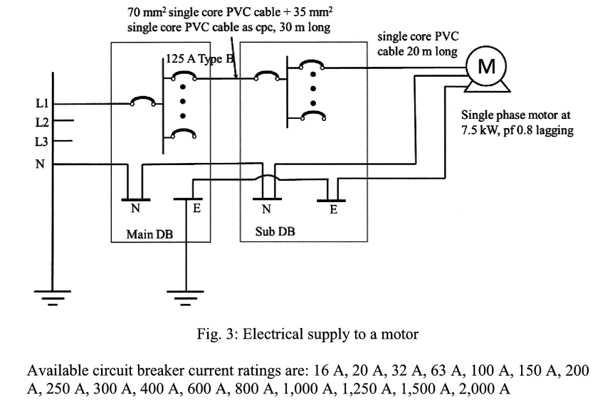 Solved A 230 V single-phase 7.5 kW motor with 0.8 power | Chegg.com