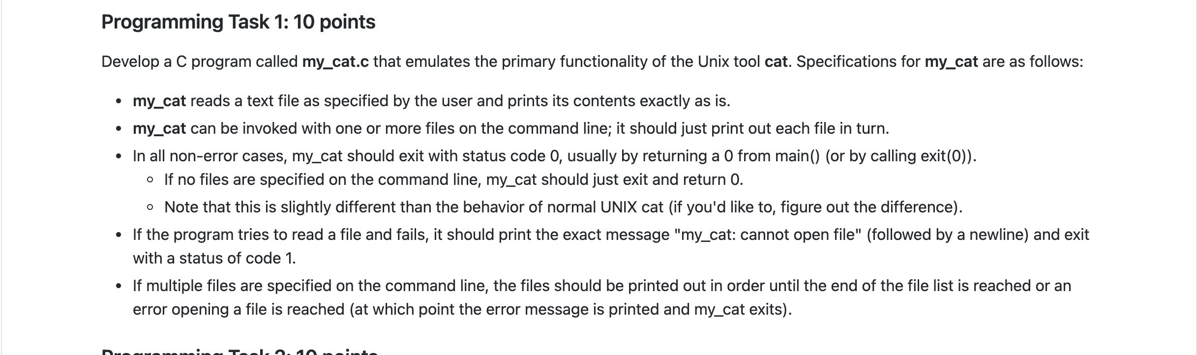Solved Programming Task 1: 10 points Develop a C program | Chegg.com