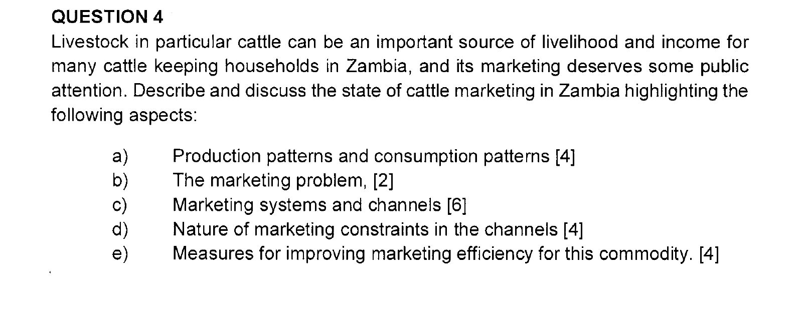 Solved Livestock in particular cattle can be an important
