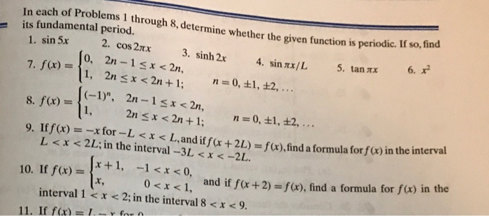 Solved Differential Eqautions Problems. Questions #8 and | Chegg.com