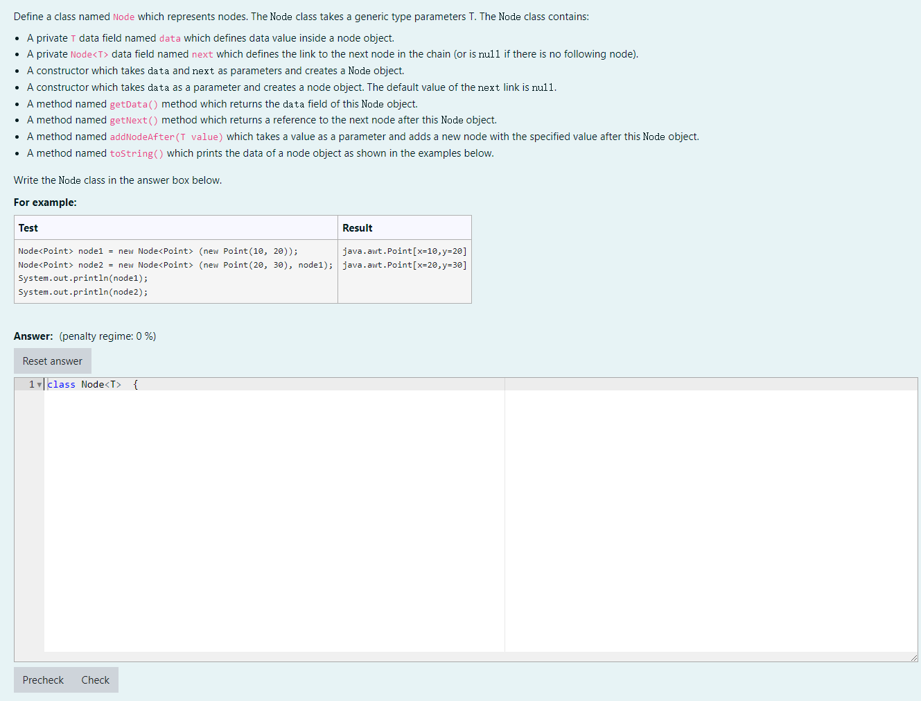 Solved Define a class named Node which represents nodes. The | Chegg.com