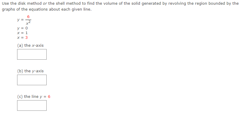 Solved Jse the disk method or the shell method to find the | Chegg.com