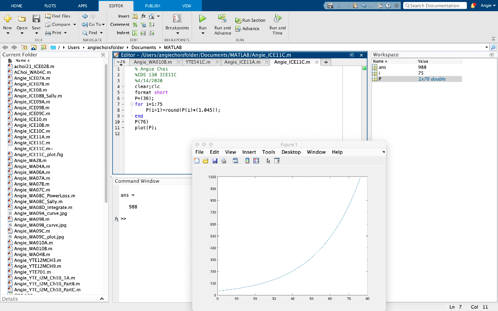Solved G G E ? Q Search Documentation $ Angie Workspace Name | Chegg.com