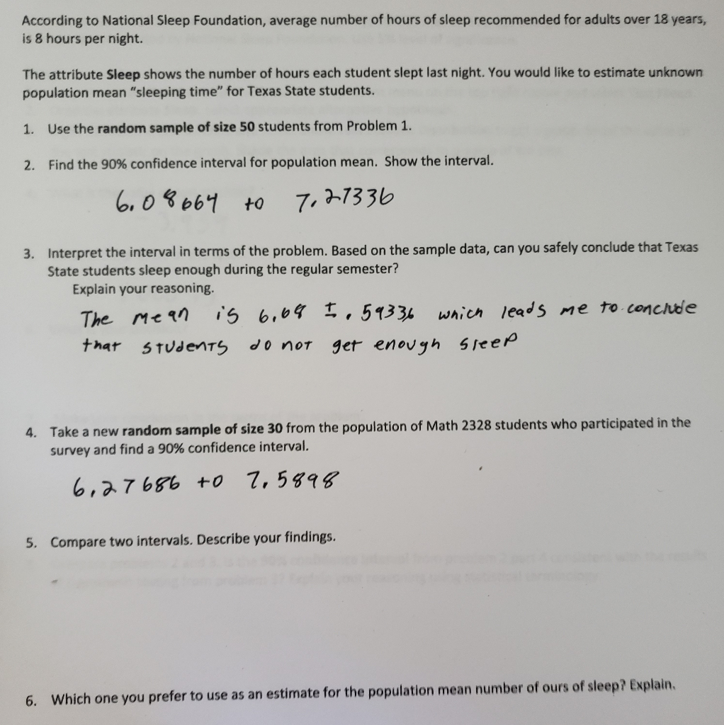 According to National Sleep Foundation, average