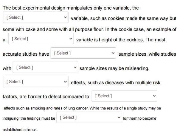 Solved The Best Experimental Design Manipulates Only One Chegg