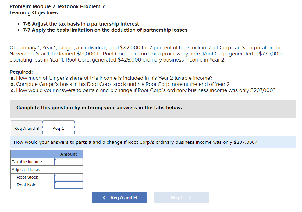 Problem: Module 7 Textbook Problem 7 Learning | Chegg.com