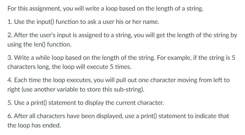 Solved For this assignment, you will write a loop based on | Chegg.com
