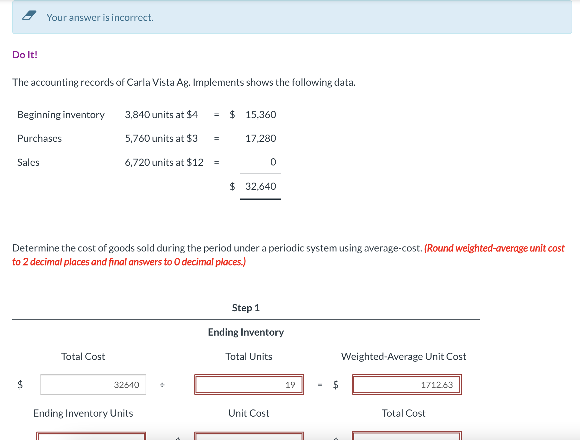 Solved Your Answer Is Incorrect. Do Lt! The Accounting | Chegg.com