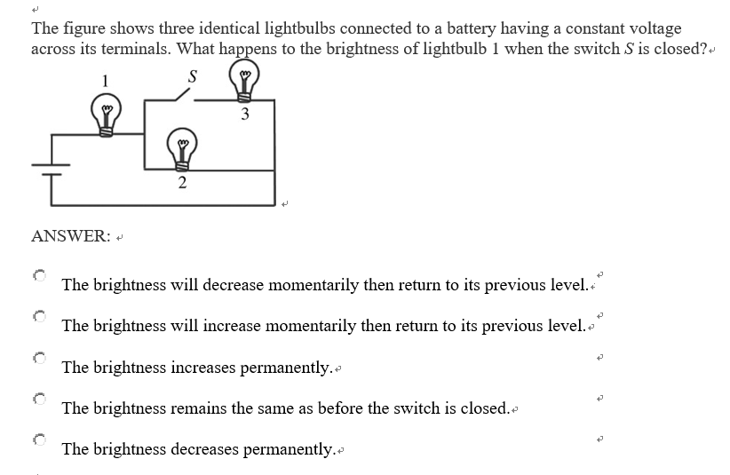 Solved The Figure Shows Three Identical Lightbulbs Connected | Chegg.com