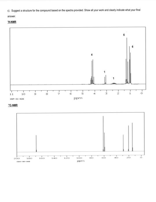 1. Using the spectroscopy information provided to | Chegg.com