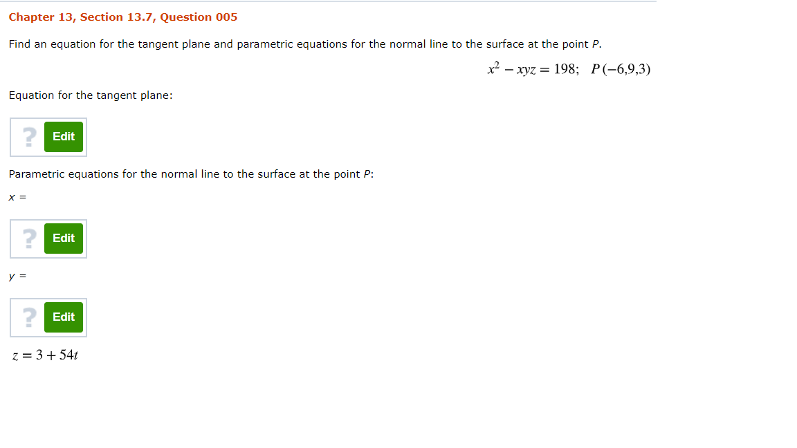 Solved Chapter 13, Section 13.7, Question 005 Find An | Chegg.com