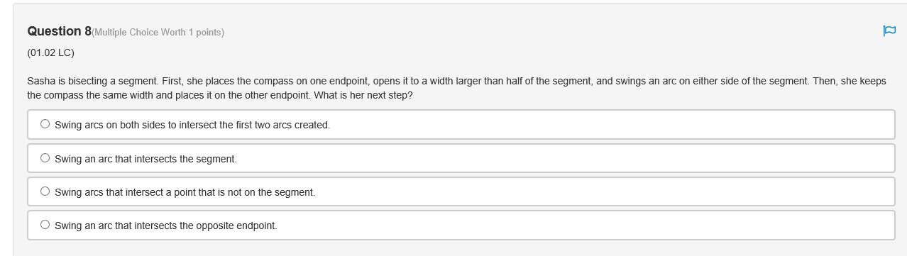 Solved Question 8 Multiple Choice Worth 1 points) (01.02 LC) | Chegg.com