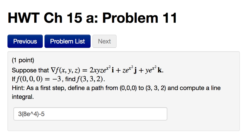 Solved HWT Ch 15 a: Problem 11 Previous Problem List Next (1 | Chegg.com