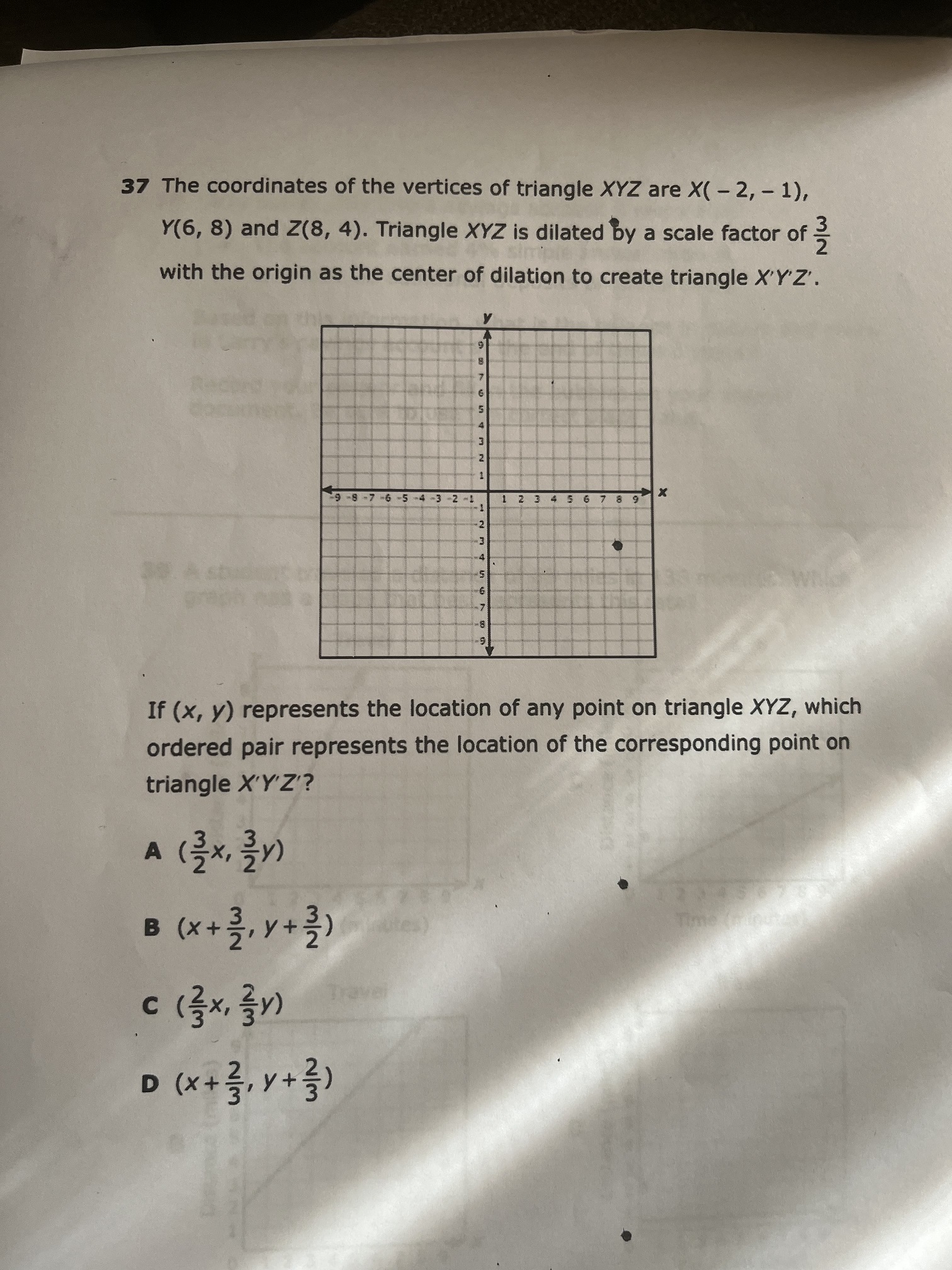 Solved 36 Which Set Of Ordered Pairs Represents Y As A