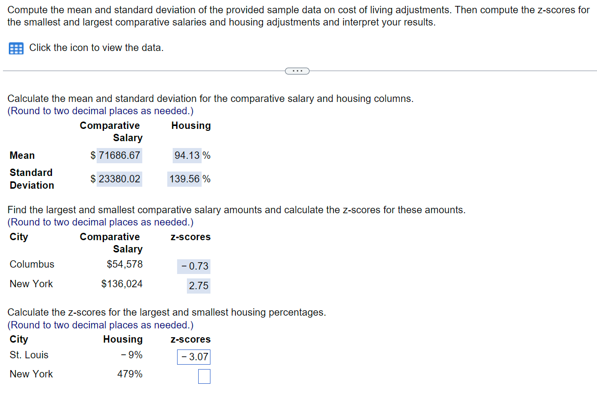 Solved Compute the mean and standard deviation of the | Chegg.com