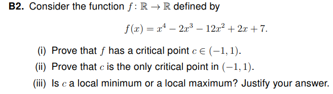 Solved B2. Consider The Function F:R → R Defined By F(x) = | Chegg.com