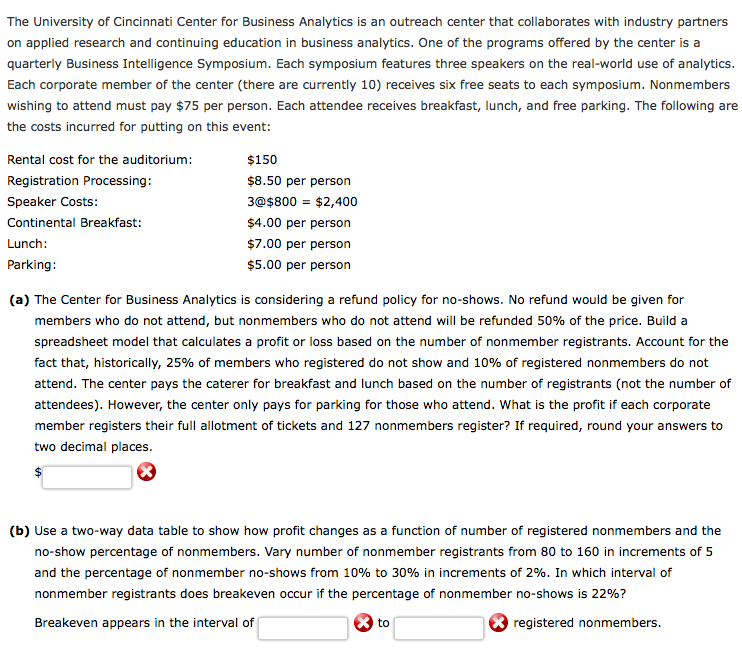 Solved The University of Cincinnati Center for Business