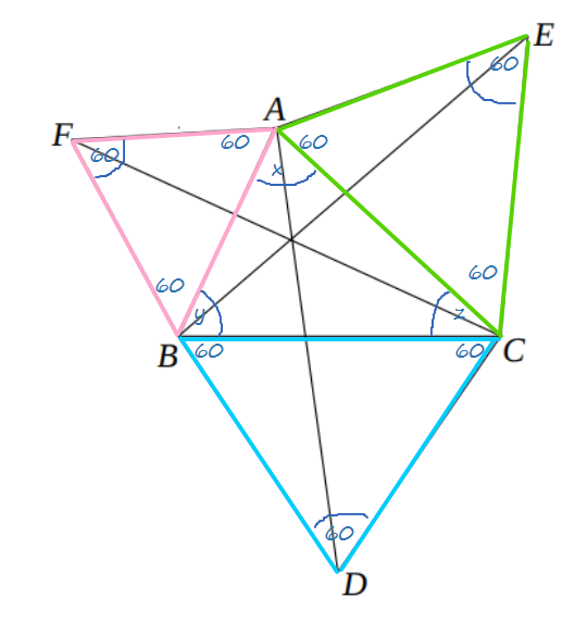 Solved In the diagram below 𝐴𝐵𝐹 ABF, 𝐴𝐶𝐸 ACE and | Chegg.com