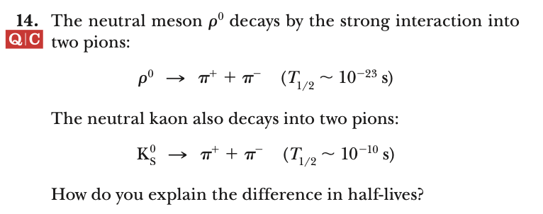 Solved 14. The Neutral Meson Pº Decays By The Strong | Chegg.com