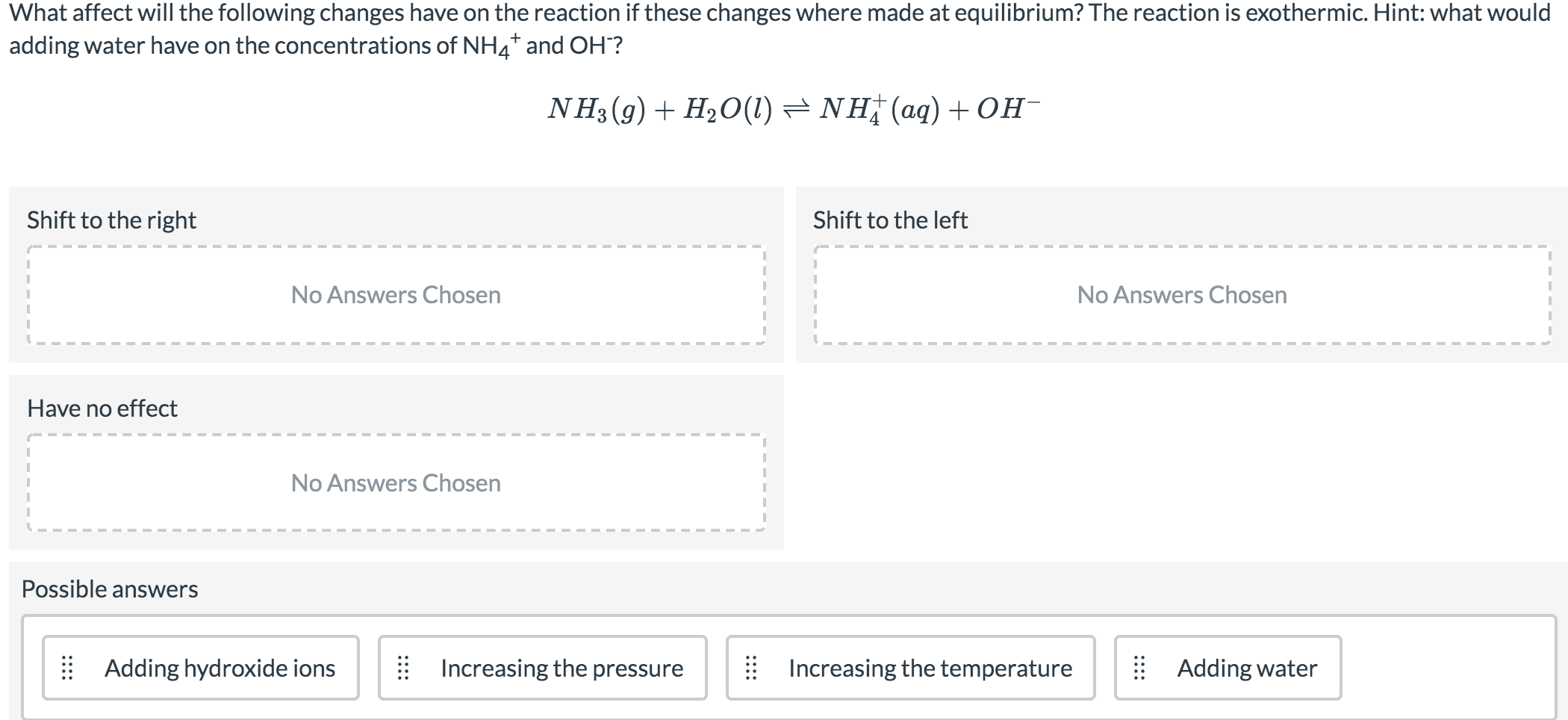 Solved What affect will the following changes have on the | Chegg.com