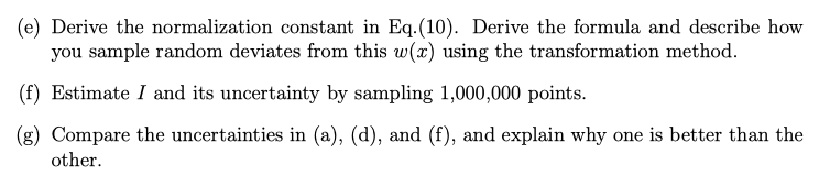 3 Variance Reduction In Monte Carlo Integration C Chegg Com