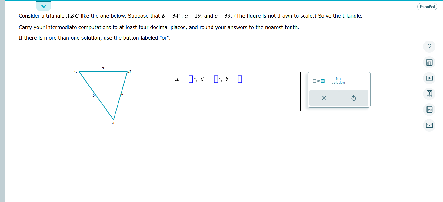 Solved Consider A Triangle ABC Like The One Below. Suppose | Chegg.com