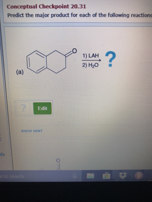 Solved Conceptual Checkpoint 20.31 Predict the major product | Chegg.com