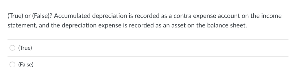 Depreciation Is A Non Cash Expense True Or False