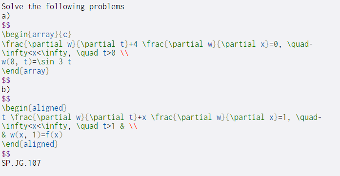 Solved Solve the following problems a) $$ \begin{array}{c} | Chegg.com
