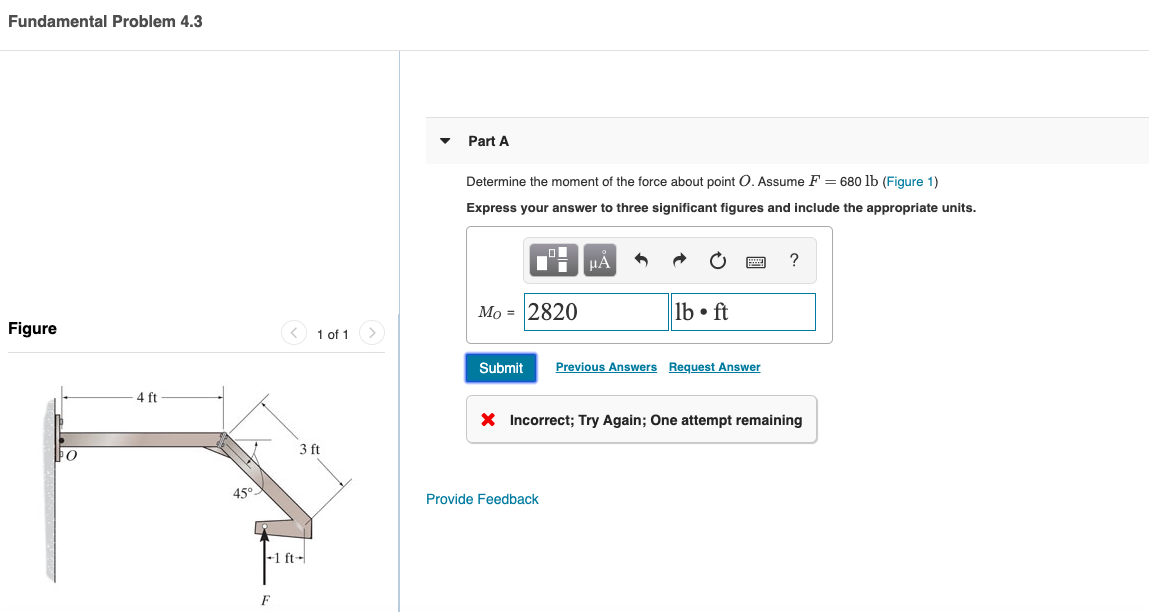 Solved Fundamental Problem 4.3 Part A Determine the moment | Chegg.com