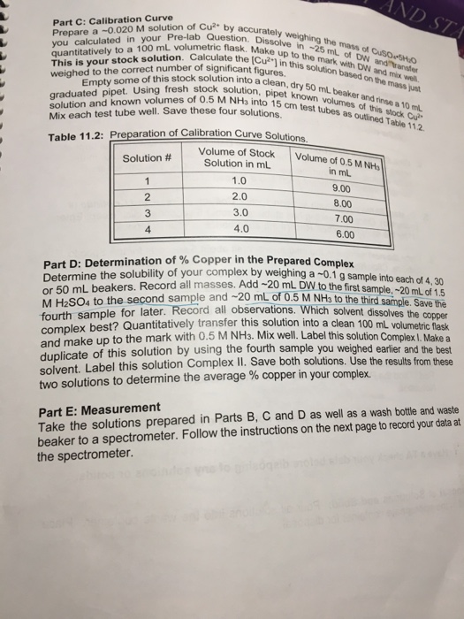 Solved Calculations Part C and D 1) Calculate the | Chegg.com