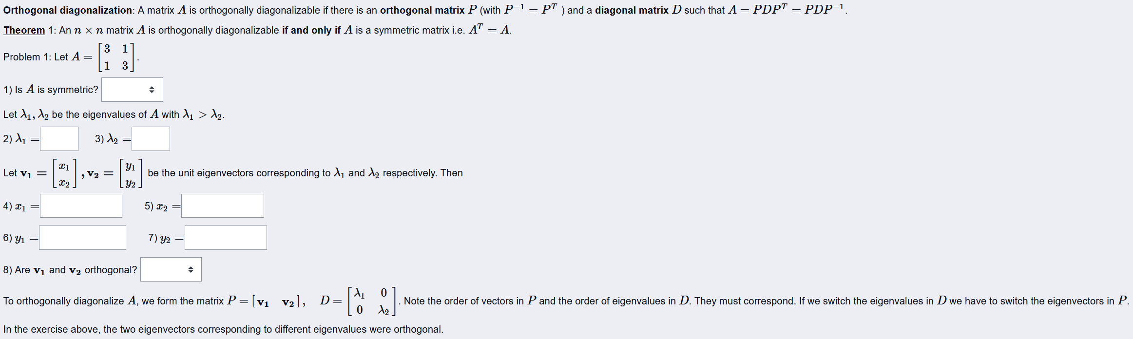 Solved Orthogonal Diagonalization A Matrix A Is Chegg Com