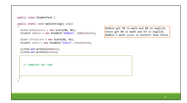 Solved Programming 3. A Score object is a part of Student | Chegg.com