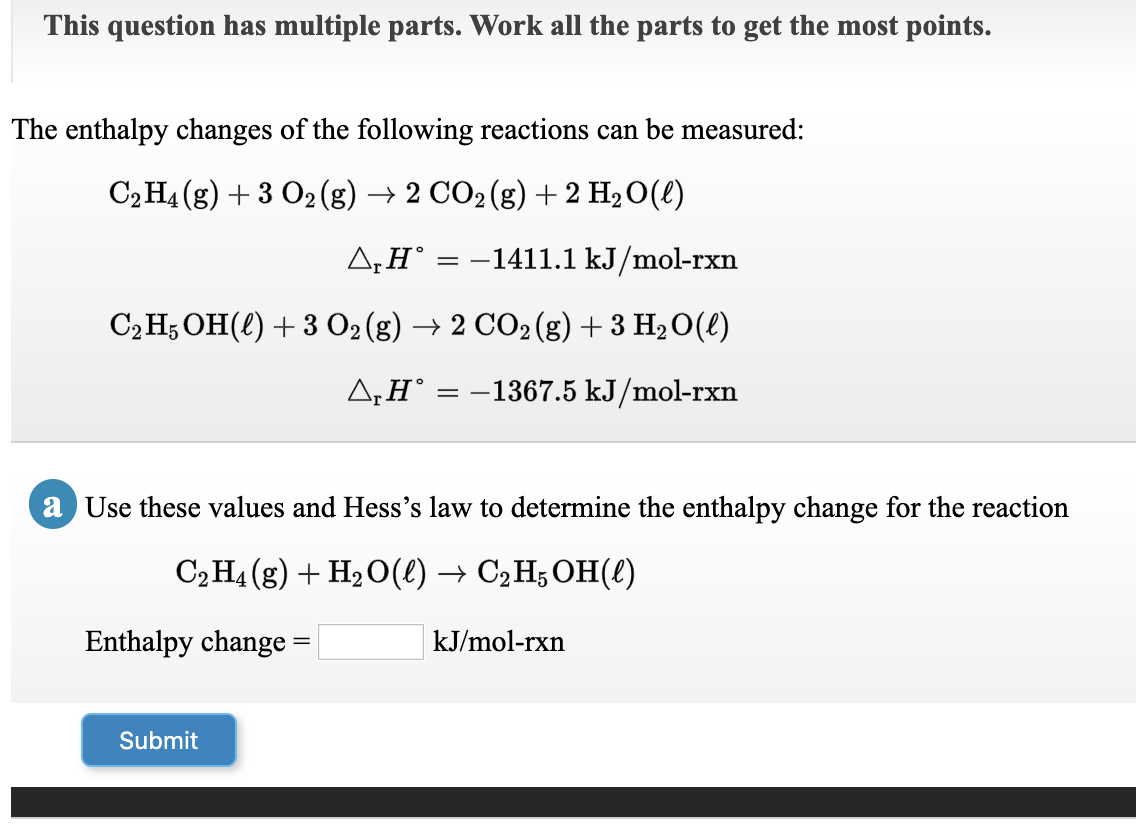 Solved This question has multiple parts. Work all the parts