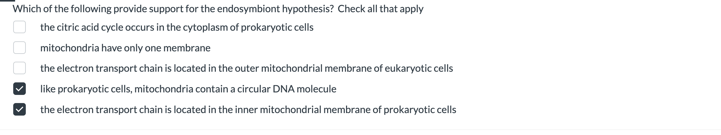 Solved the citric acid cycle occurs in the cytoplasm of | Chegg.com