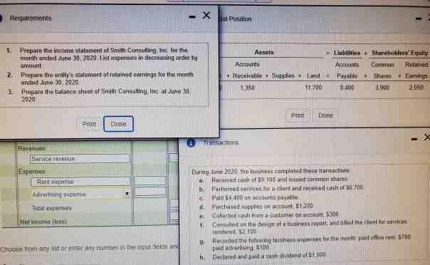 Solved irement 1. Prepare the income statement of Smith | Chegg.com