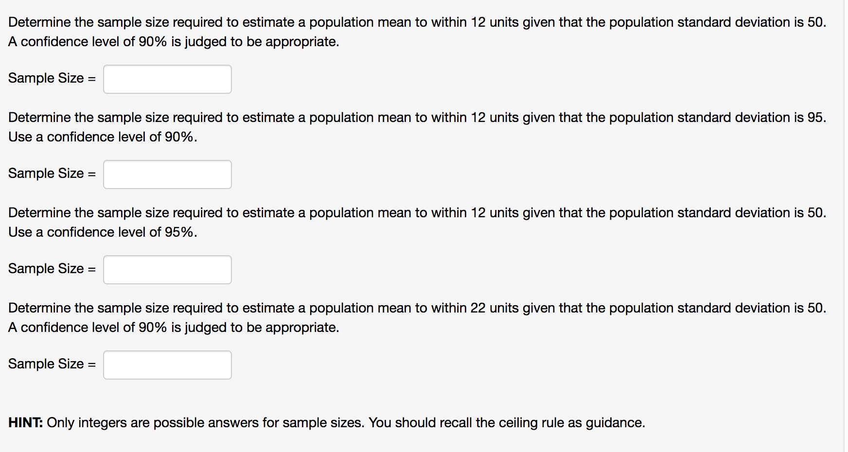 Solved Determine the sample size required to estimate a | Chegg.com