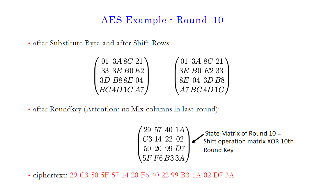 3. Suppose the key for round 0 in AES consists of 128